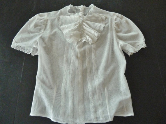 Victorian Blouse, Tulle and Lace, Downton Abbey - image 3