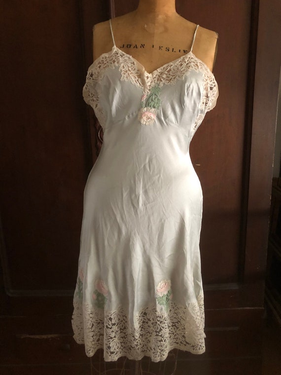 Silk Slip Dress, French Lingerie, Boudoir Gown, 19
