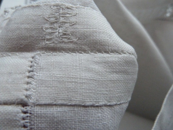 Linen Handkerchief Case, Needle Lace, Drawn Work … - image 7