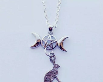 Pagan Jewelry,RN403 Full Moon Necklace Autumn Equinox Pendant Wiccan Jewelry Autumn Equinox Necklace