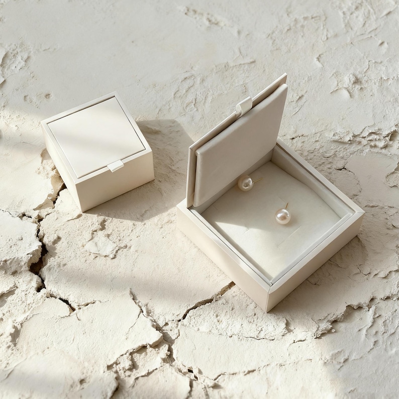 personalized ring and necklace boxes gift set