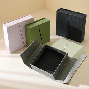 9.5×9.5×3.5cm flip jewelry box, personalized jewelry box, gift box wholesale, necklace box, earring box, ring box
