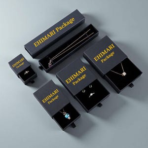 50pcs Personalized jewelry box-Customizable necklace box, earring box, ring box,Perfect gift,Multiple offers.