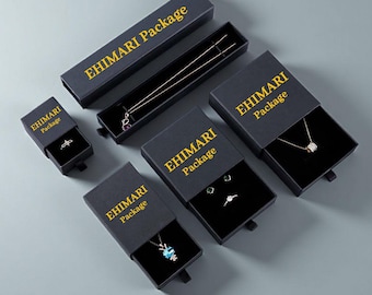 50PCS Custom Jewelry Boxes with Logo – Personalized Necklace, Earring, Ring & Bracelet Packaging