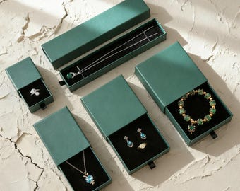 50pcs Custom Logo Drawer Jewelry Box – Personalized Packaging for Necklace, Ring & Earring Gifts