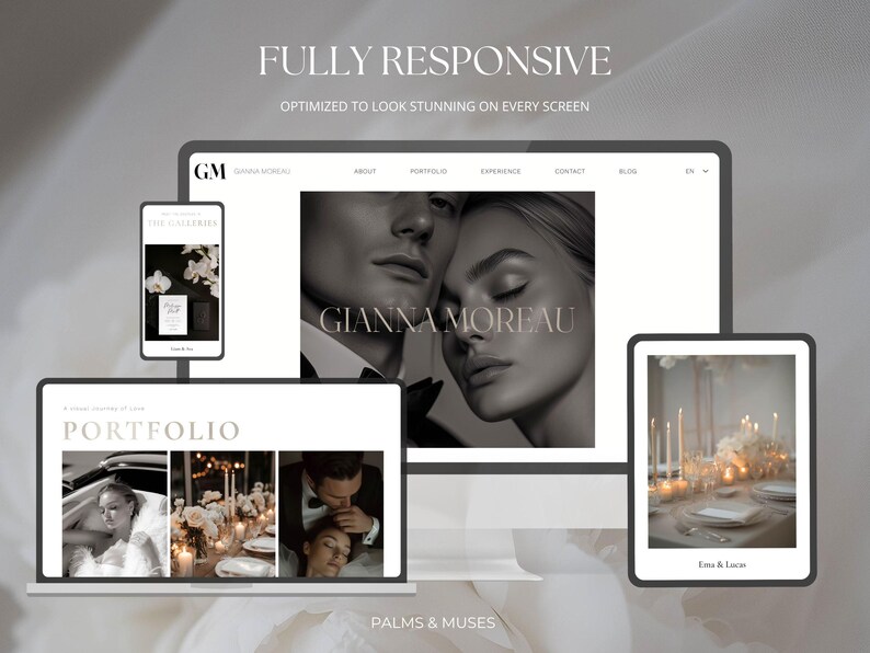 Elegant Wix Studio Website Template: Wedding Photographer Portfolio - Etsy
