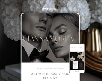 Elegant Wix Studio Website Template: Wedding Photographer Portfolio