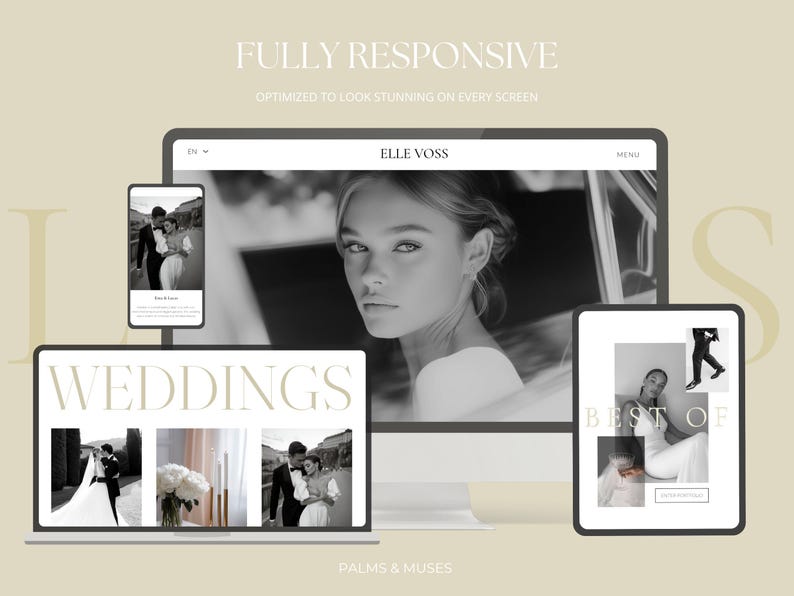 Elegant Wedding Photographer Wix Studio Website Template - Etsy