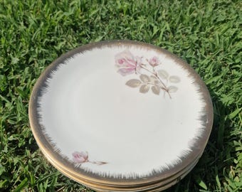 Set of 6 vintage Bavaria H. Waldenberg porcelain saucers