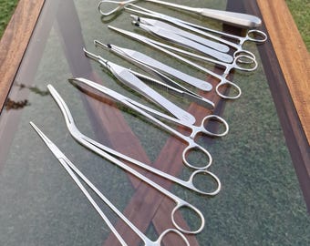 Lot of Vintage German Lawton Tekno Surgical Instruments – Stainless Steel – Medical Instruments Germany – 11-Piece Collection