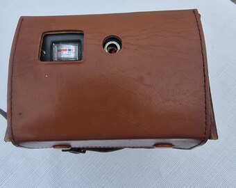 Vintage Mitsubishi Battery Tester BX-111 – Japanese Volt Checker with Original Leather Case – 1970s Car Diagnostic Tool