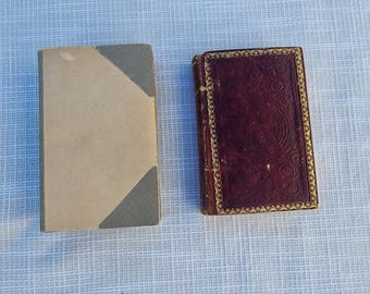 Two Antique Italian Mini Books 1864 – “Poesie e Lettere” by Vincenzo da Filicaia & “Animali Parlanti” by Giovanni Battista Casti – 19th Cent