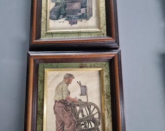 Pair of vintage paintings by NEMO – “Arrotino” and “Caldorrostaia”