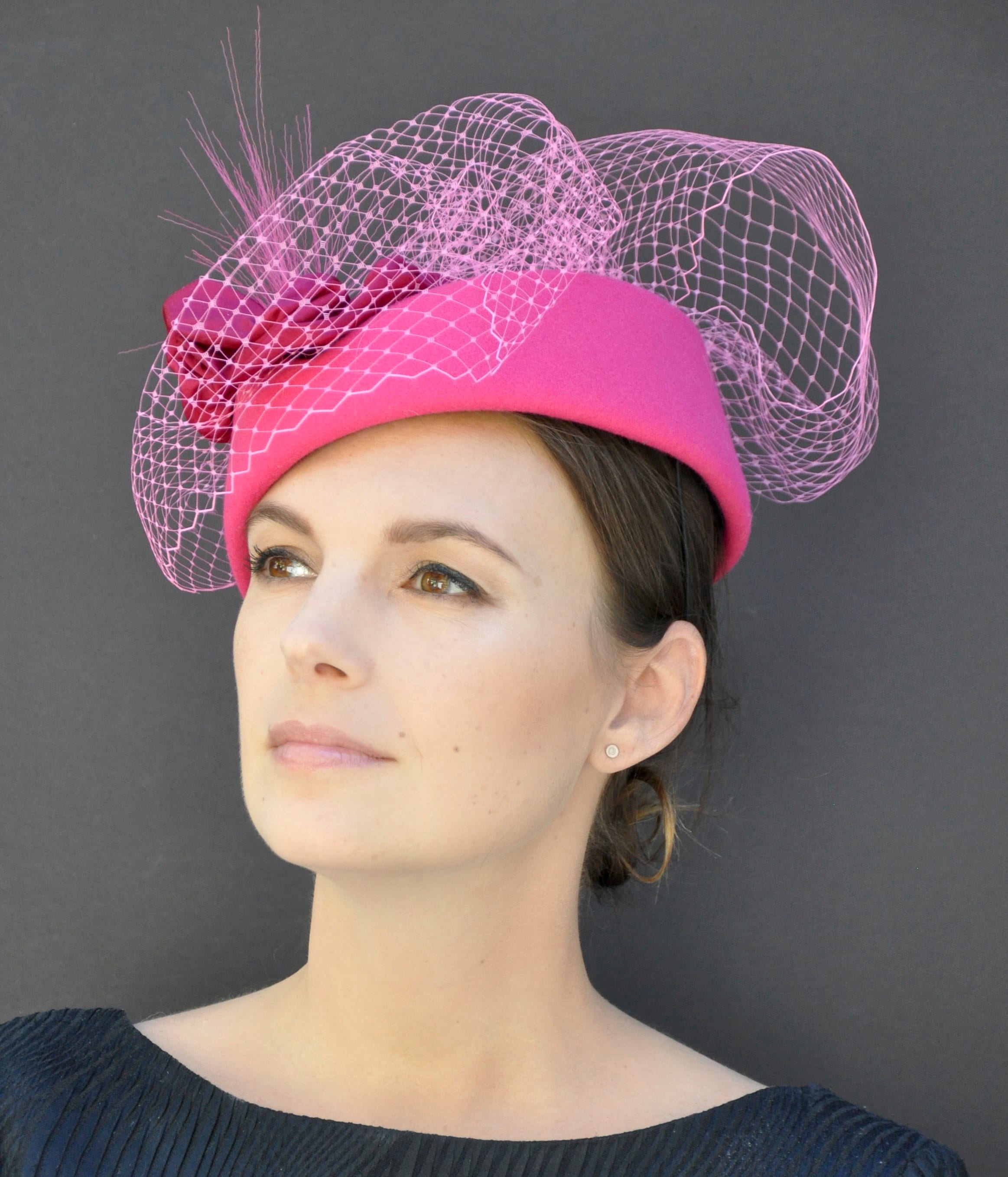 ladies pink dress hats