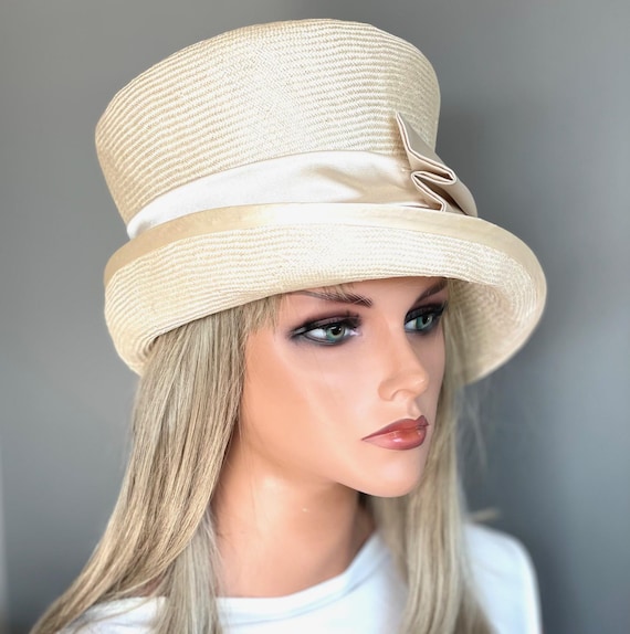 Women's Formal Hat, Wedding Guest Hat, Women's Cream Hat Beige Hat Wedding Hat Ivory Church Hat, Special Occasion Hat