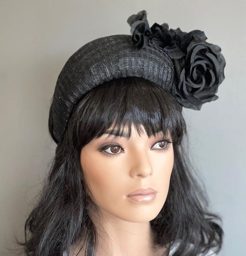Women's Black Headband Hat Princess Kate Hat Ascot Derby Hat Church Hat