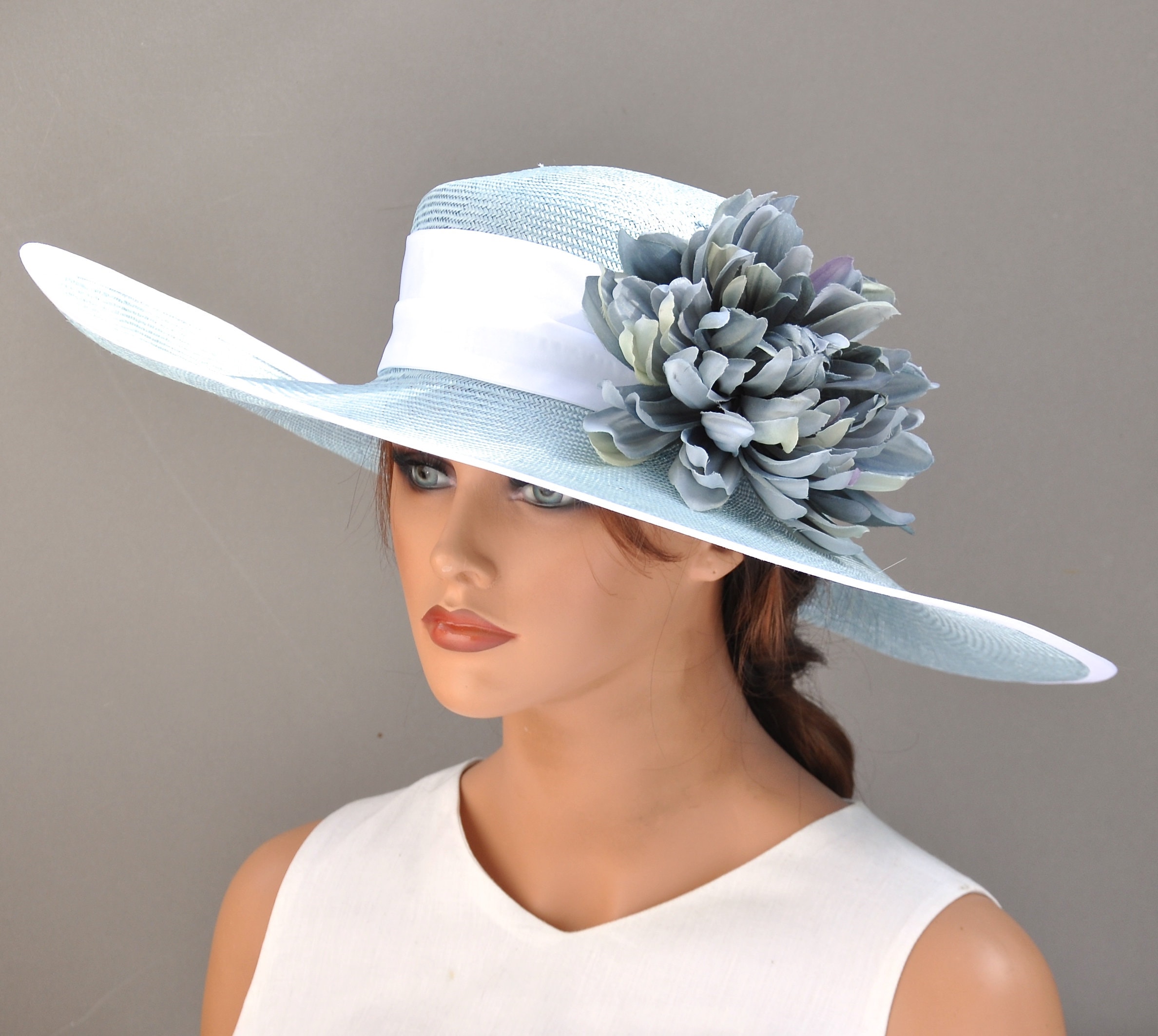 aqua wedding hat