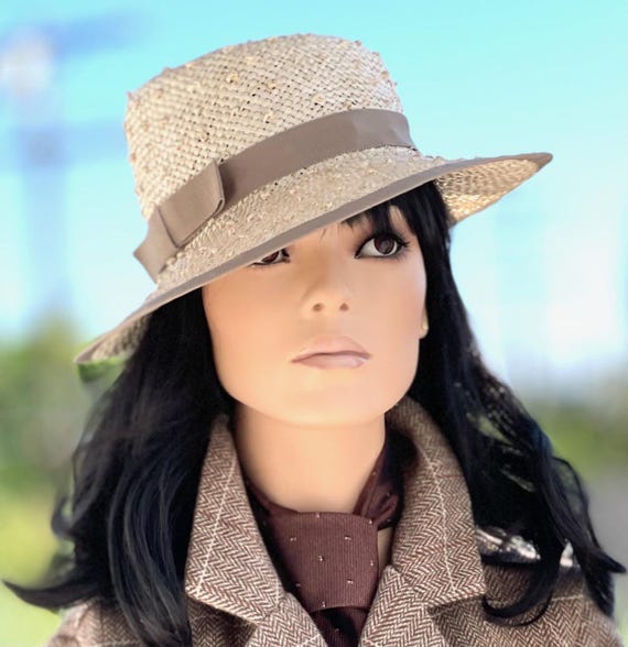 Women's Straw Fedora Hat, Fedora Hat Smart Casual Women's Hat, Cheltenham Race Hat Garden Party Hat, Regatta Hat For Polo Women's Boater Hat
