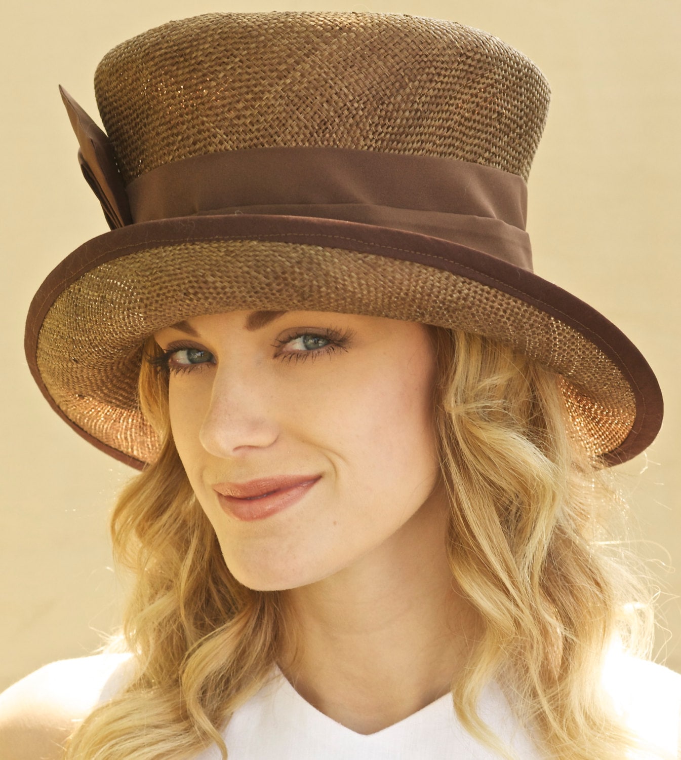 wedding hat brown