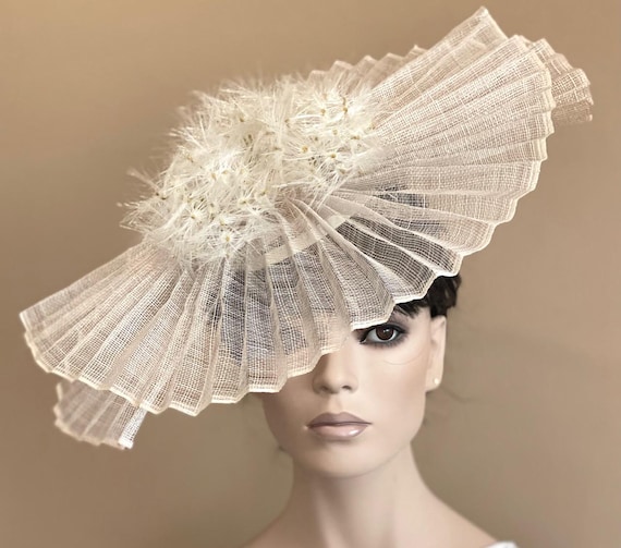 Derby Hat, Royal Ascot Hat, Wedding Hat, Wide Brim Hat, Women's Formal Hat, Ladies Day Hat, Race Day Hat,