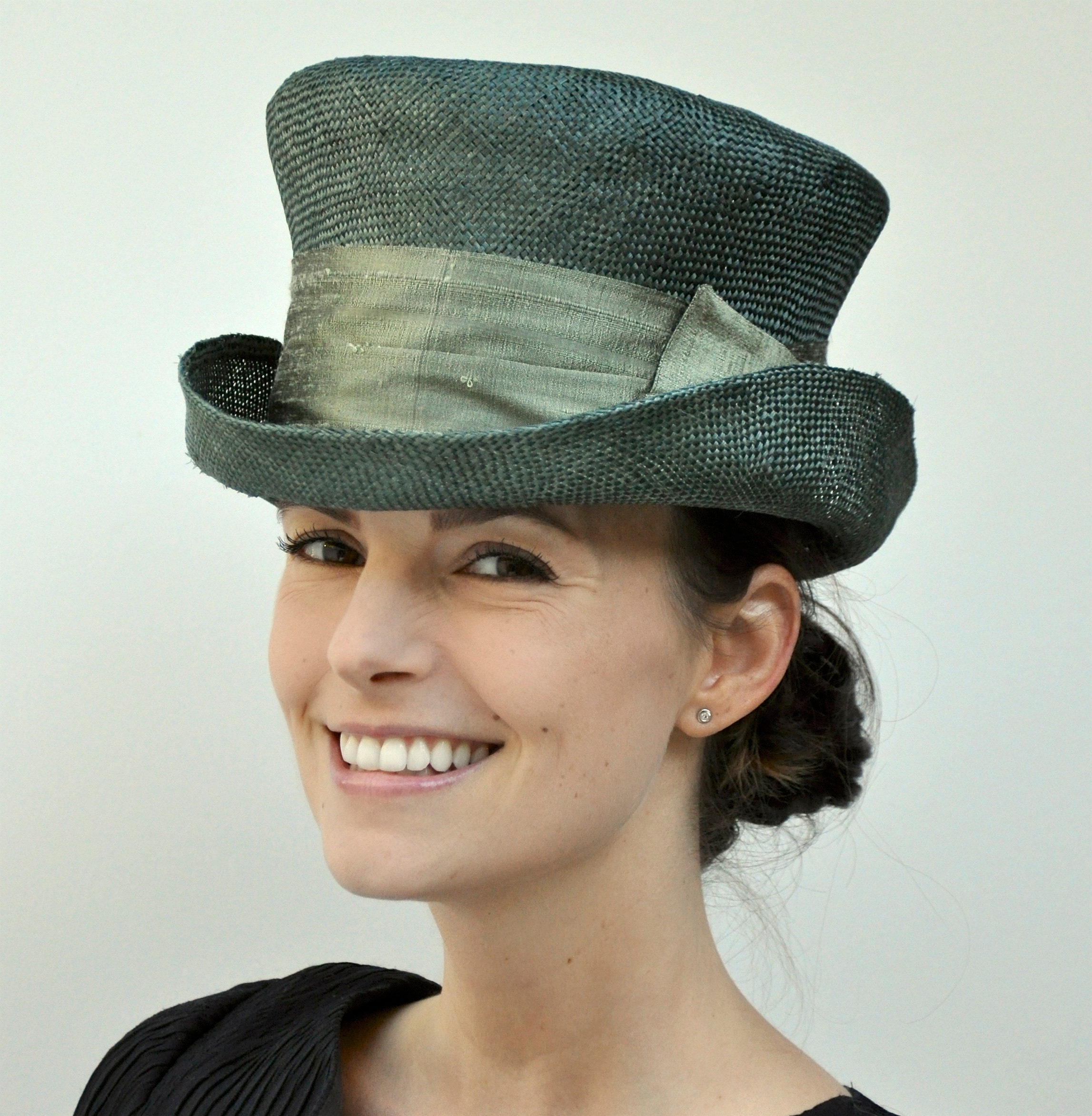 Ladies Green Formal Hat, Special Occasion Hat, Mad Hatter, Green Top