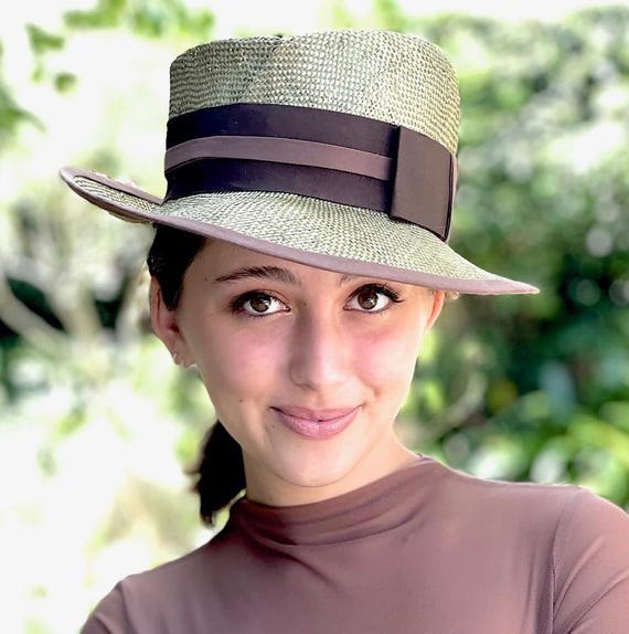 Women's Fedora, Ladies Olive Bronze Fedora, Casual Sporty Trilby, Women's Tailored Hat, Cheltenham Race Hat, Women's Autumn Earth Tone Hat