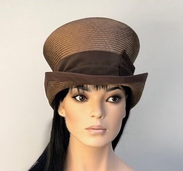 wedding hat brown