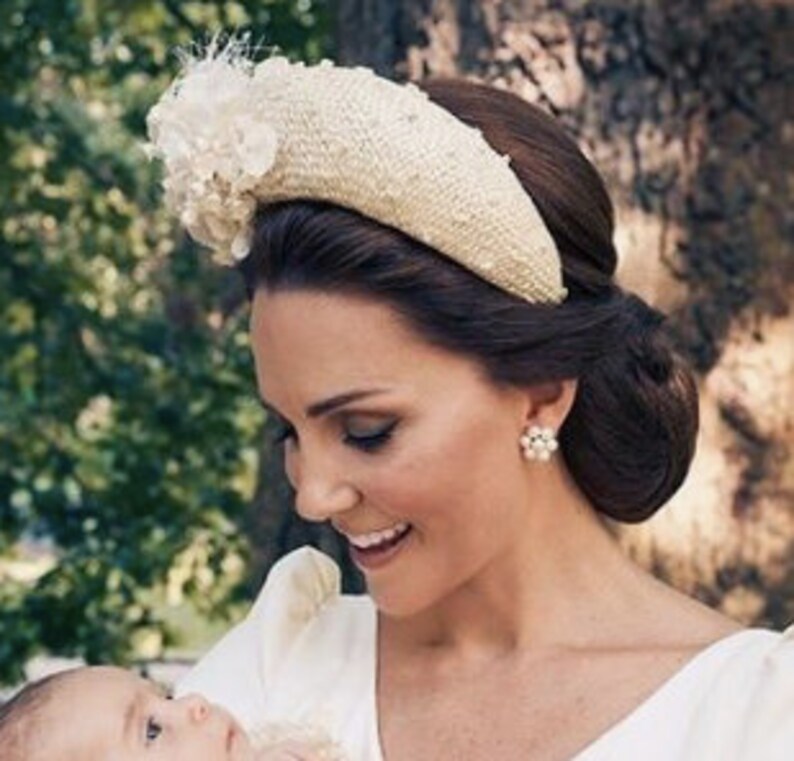 Women's Black Hat Kate Middleton Hat Crown Halo Headband ...