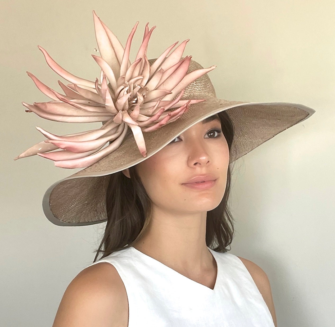 Kentucky Derby Hat, Royal Ascot Hat, Women's Wide Brim Hat, Women's