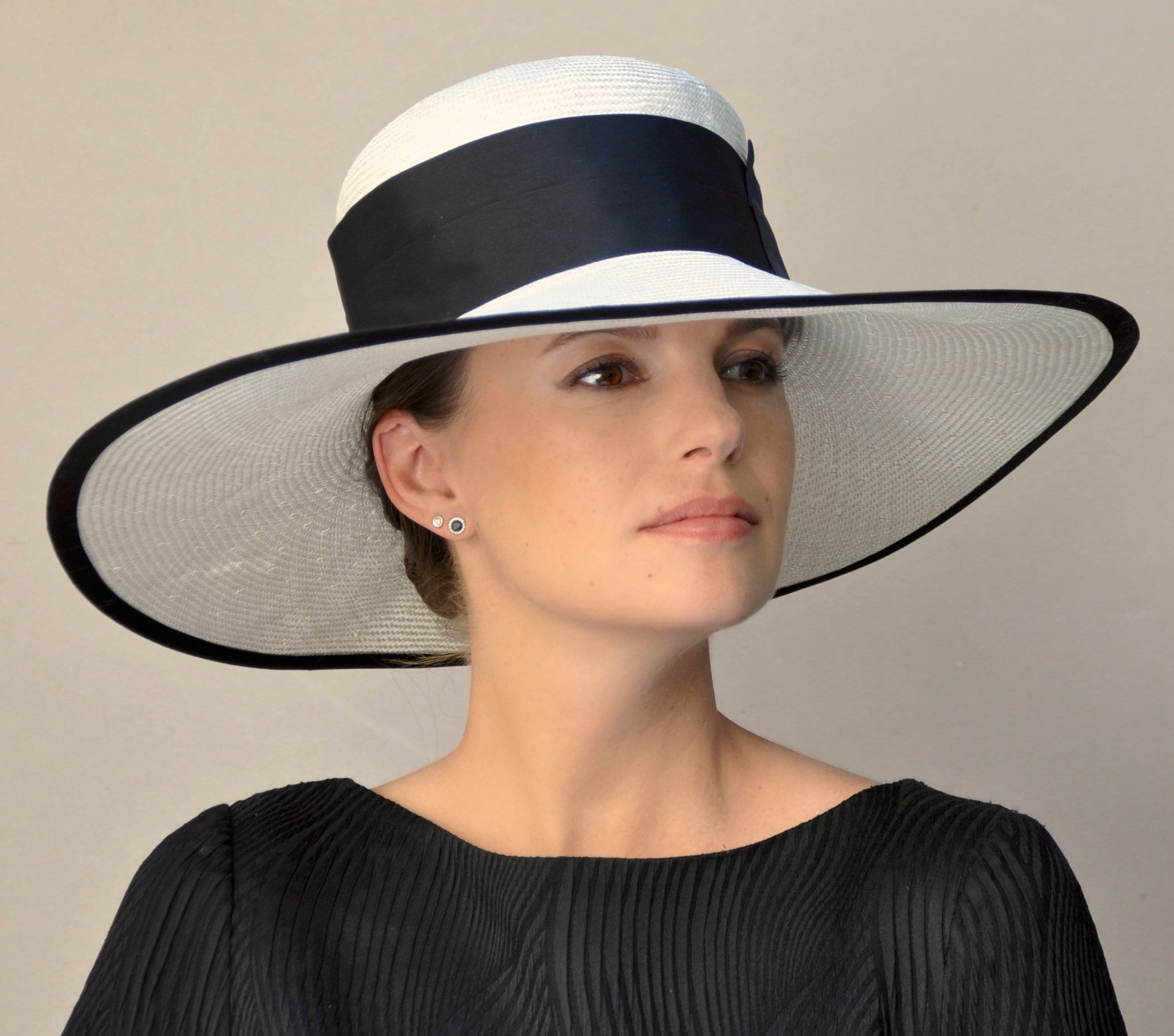 Womens black and white dress on sale hats