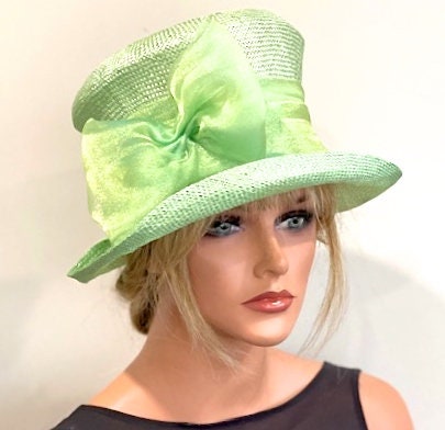 Pale green wedding hats top