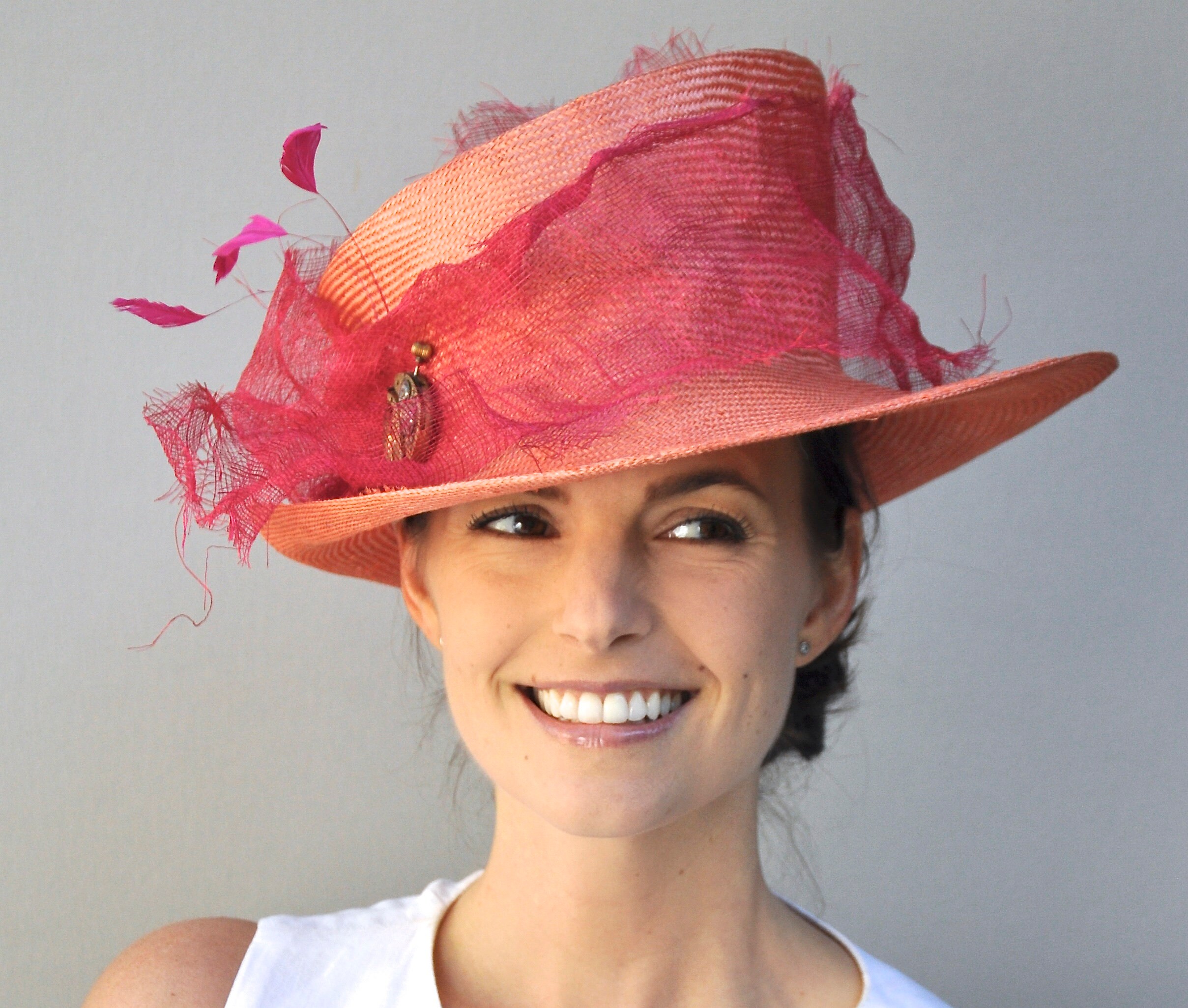 orange ascot hat