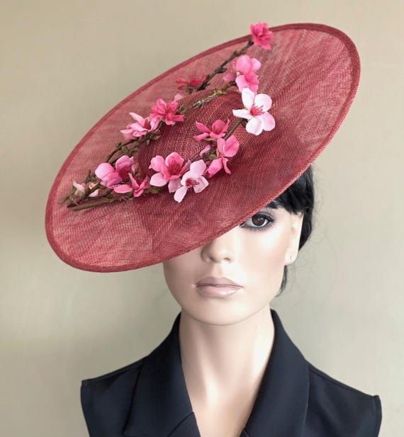Derby Hat Wedding Guest Hat, Formal Hat, Princess Kate Hat Ladies Disc Saucer Hat Formal Straw Hat, Church Hat Royal Ascot Hat