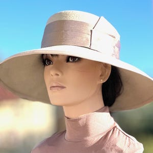 Hatt med ullfilt och bred brätte Prinsessan Kate Vinterhatt Audrey Hepburn-hatt Derby Races-hatt Formell höstvinterhatt Cheltenham Races-hatt