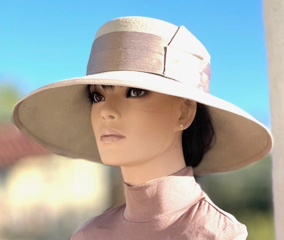 Wide Brim Wool Felt Hat Princess Kate Winter Hat Audrey Hepburn Hat Derby Races Hat Formal Fall Winter Hat Cheltenham Races Hat