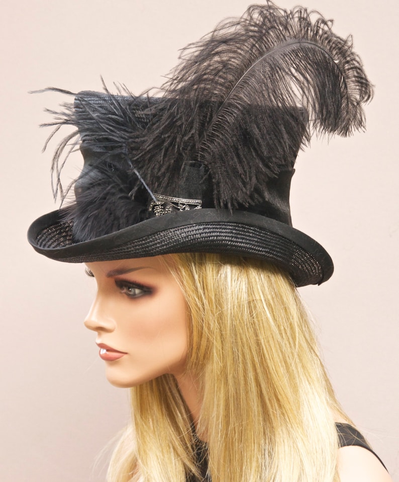 Kentucky Derby Hat Women's Black Top Hat Ladies Black Etsy