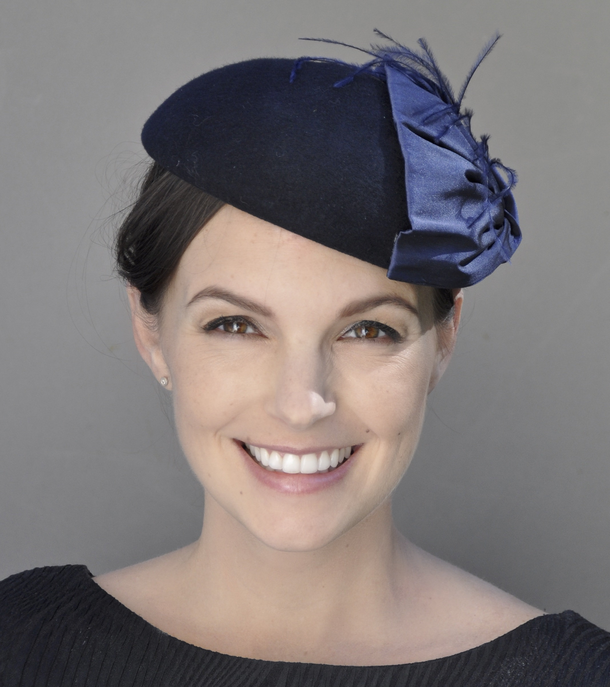 navy occasion hat