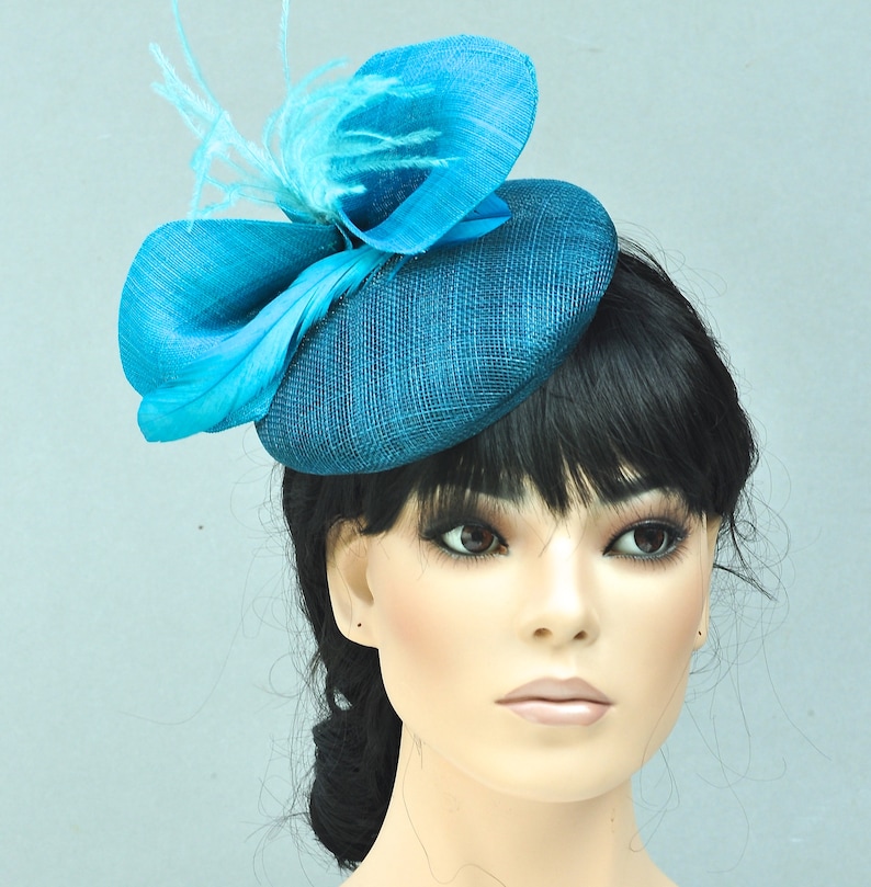 teal wedding hat