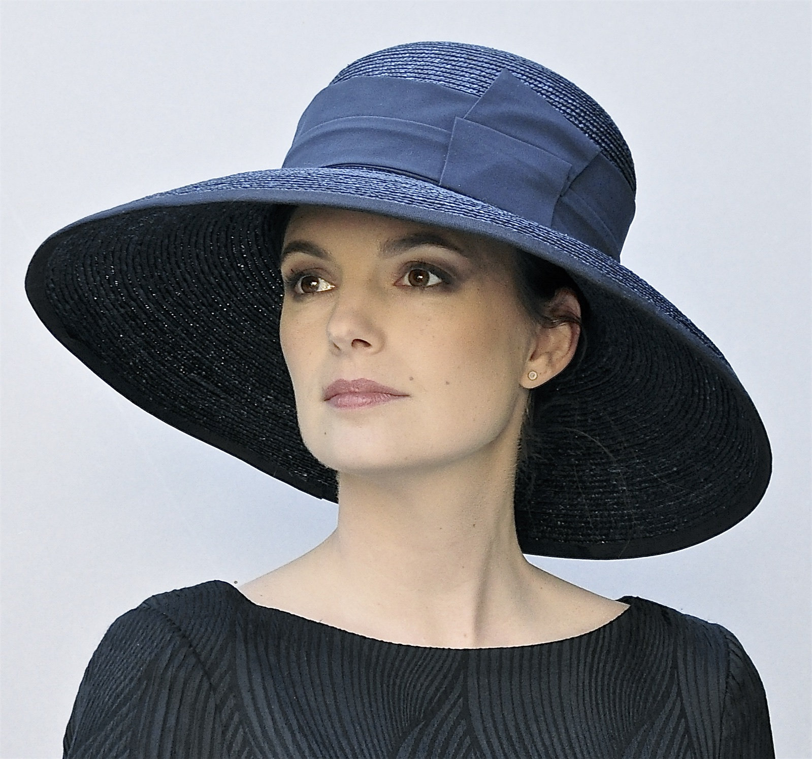 Wedding Hat Church Hat Audrey Hepburn Hat Ladies Navy Hat Etsy UK