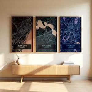 Individuelle Stadt Karte Druck - Personalisierte Digitale Karte Kunst für jedes Land, Stadt - Reise Karte, Verlobungs Geschenk, Haus & Büro Wandkunst, Stadt Karte