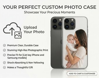 Funda de teléfono con foto personalizada, iPhone y Samsung personalizados, impresión UV