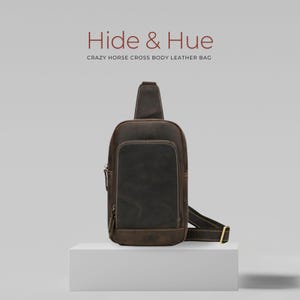 Dunkelbraune Ledertasche für Herren | Handgemachte Vintage Leder Messenger Tasche | Klassisch Crossbody Schulter Tasche Geschenk