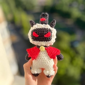 Cult of the Lamb Crochet Plush – Handmade Amigurumi Game Toy – Indie Game Collectible – COTL Fan Gift – Soft Gamer Plush