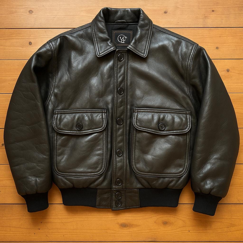 Vintage 90s Black Leather Bomber Jacket: Oversized Cowhide Flight