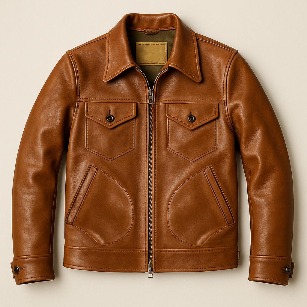 ジャケット・アウター Old Brown Leather Bikers Jacket DEGNER Men's Antique Brown Distressed Motorcycle Vintage Biker
