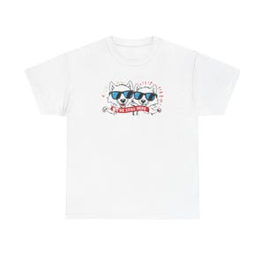 Funny Dog T-Shirt We're Still Here Tee, Cool Sunglasses Animal Graphic Shirt, Quirky Unisex Cartoon Matching Design