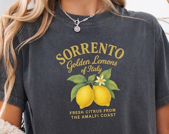 Sorrento Lemon Shirt Italy Summer Tee Amalfi Coast Travel T Shirt Retro Limoncello Gift Comfort Colors Italian Aesthetic Vintage Top