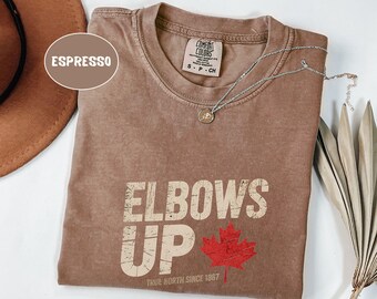 Elbows Up Canada Shirt, True North Canadian Pride Tee, Maple Leaf Protest Shirt, Canada Day Freedom Gift, Vintage Political T Shirt