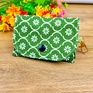 PDF Sewing Pattern for Small Fabric Card Holder Wallet with Keychain | DIY Coin Purse Template | Snap Closure Wallet Pattern