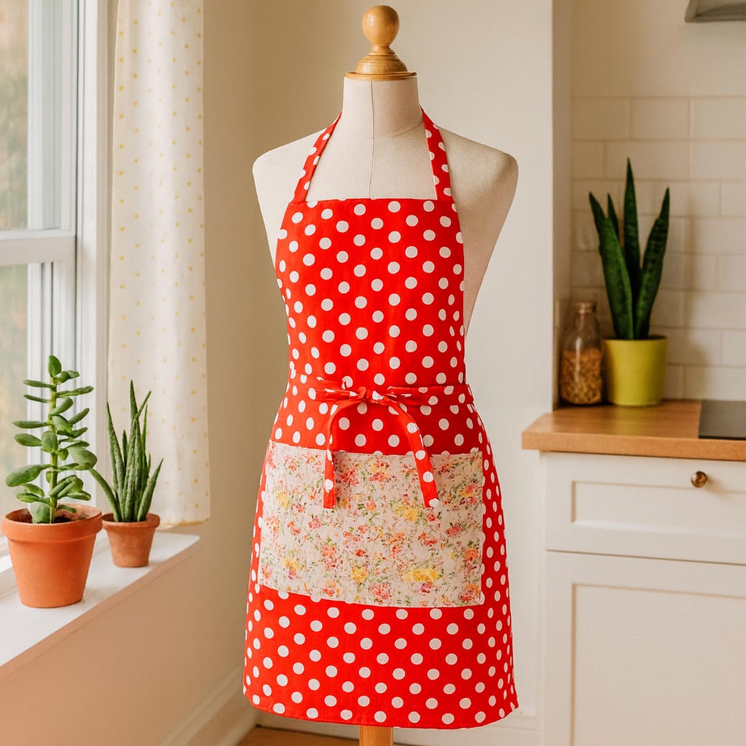 Apron Sewing Pattern PDF With Pocket and Waist Tie for Home Kitchen Use ...
